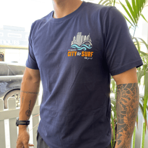 Chevron City to Surf for genU Tee Navy
